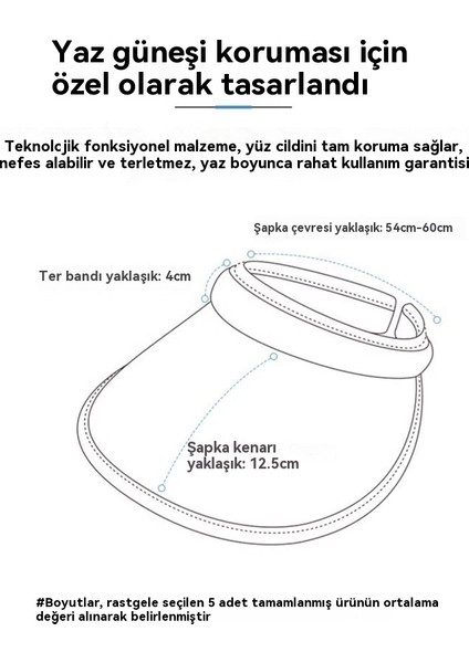 Yaz Uv Korumalı Kadın Boş Üst Güneş Şapkası Açık Tam Kapak Büyük Kenarlı Güneş Şapkası Katlanabilir Güneş Şapkası (Yurt Dışından) modelleri