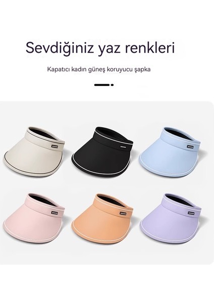 Yaz Uv Korumalı Kadın Boş Üst Güneş Şapkası Açık Tam Kapak Büyük Kenarlı Güneş Şapkası Katlanabilir Güneş Şapkası (Yurt Dışından) fiyatları