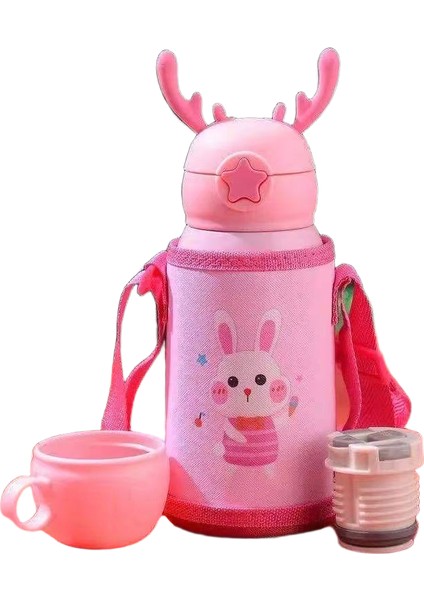 500ML Taşınabilir Çocuk Yalıtımlı Su Şişesi Paslanmaz (Yurt Dışından)