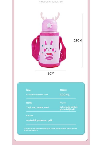 500ML Taşınabilir Çocuk Yalıtımlı Su Şişesi Paslanmaz (Yurt Dışından) fırsatları