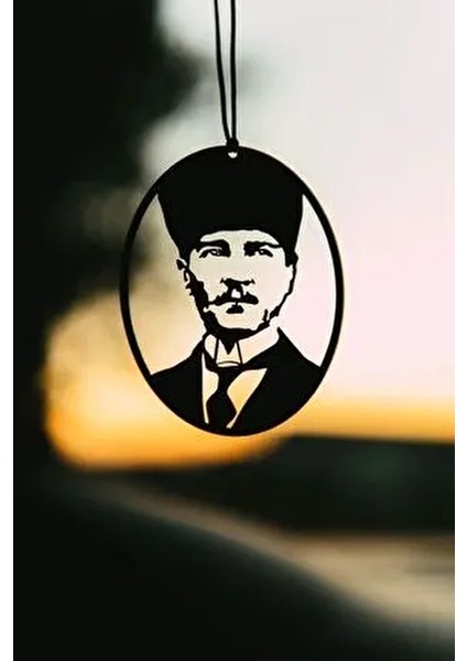 Metal Atatürk Dikiz Aynası Süsü 5-8 cm Kolay Montaj Tüm Araçlarla Uyumlu fırsatları