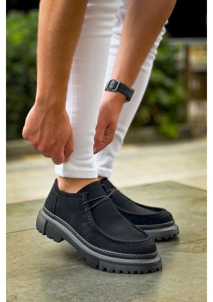 Castle Premium Tarz Casual Erkek Ayakkabı Siyah Süet