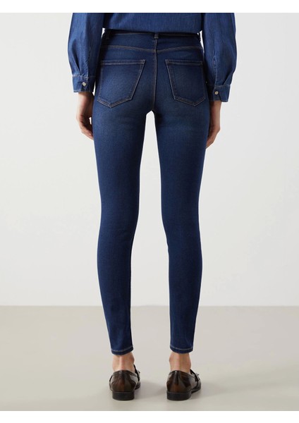 Lcw Jeans Indigo Jüpiter Süper Skinny Fit Kadın Jean Pantolon fırsatları