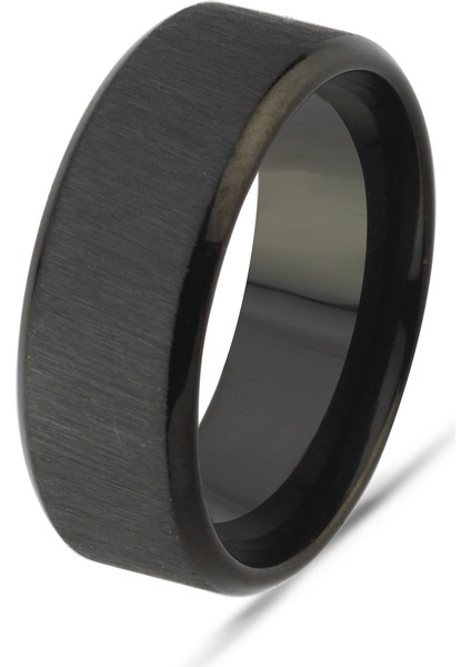 Kişiye Özel Isim Yazılı Köşeli 8mm Mat Fırçalanmış Düz Unisex Çelik Yüzük Alyans CL48Y fiyatları