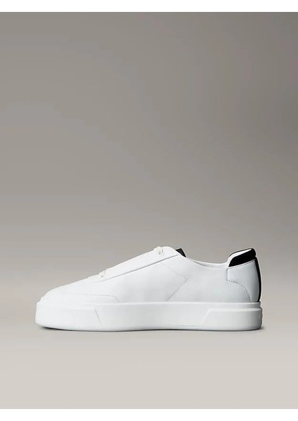 Basketbol Stili Düz Tabanlı Bağcıklı Deri-Süet Erkek Siyah Sneaker YM0YM01354-0GM modelleri