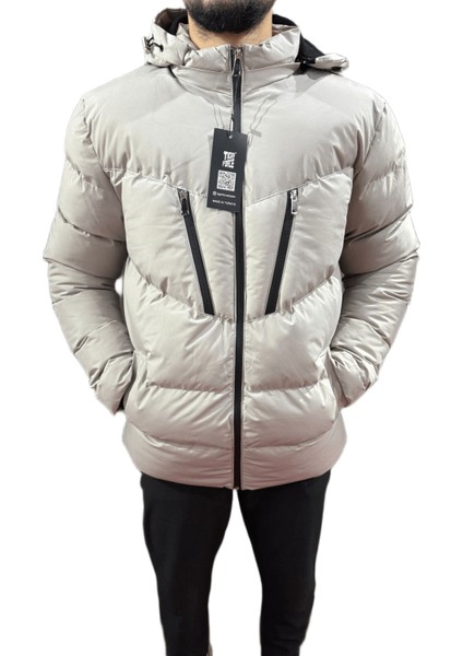 Kışlık Polarlı Fermuarlı Mont Krem fiyatları