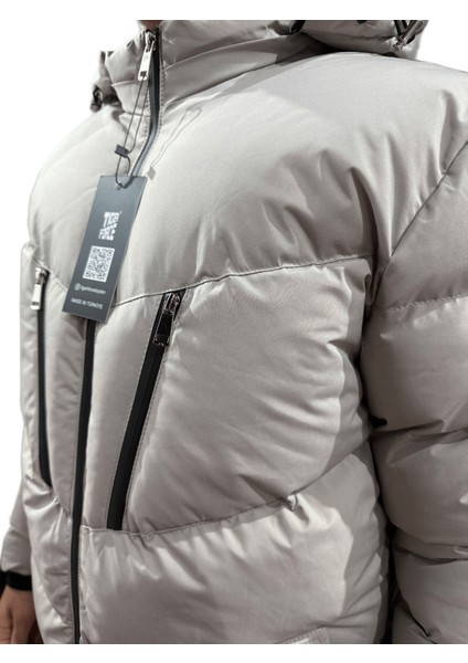 Kışlık Polarlı Fermuarlı Mont Krem fırsatları