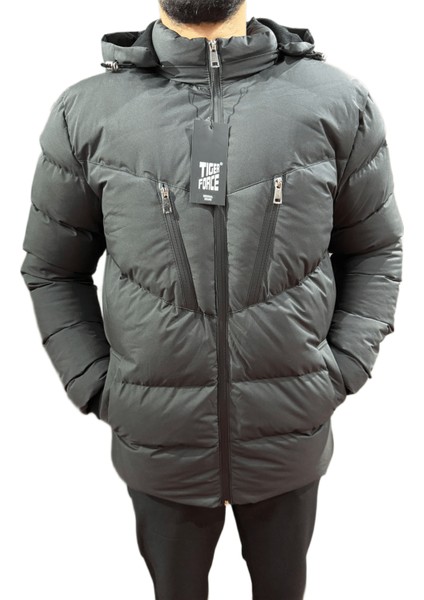 Kışlık Polarlı Fermuarlı Mont Gri indirimleri