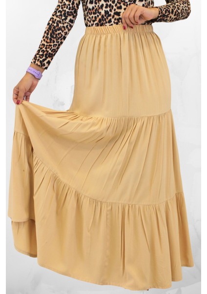 Viskon Kumaş Fırfırlı Uzun Kadın Çingene Etek indirimleri