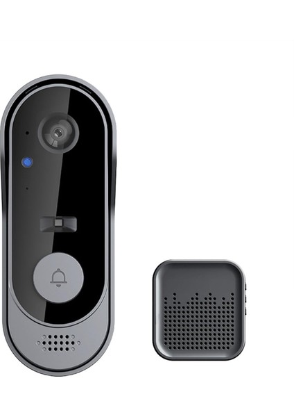 Video Interkom Kapı Zili – 120° Görüş Açılı Gece Görüşlü Sensörlü, Dıy Kablosuz Giriş Güvenlik Kamerası