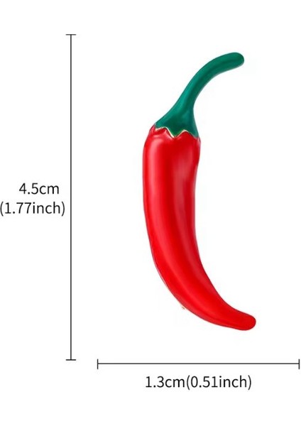 Altın Renk Soğuk Mineli Kırmızı Biber Figürlü Broş indirimleri