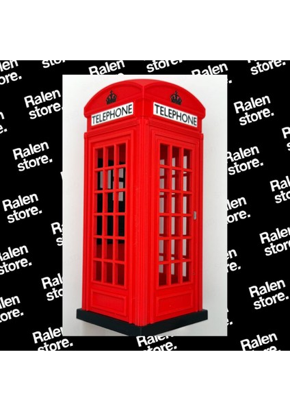 Ingiliz Telefon Kulübesi Dekoratif Obje | 20CM | Kırmızı ( Yüksek Kalite 3D Baskı Pla )