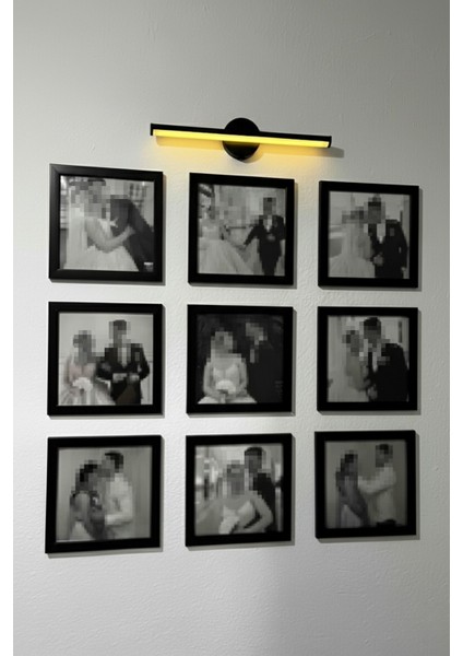 9 Adet Siyah Çerçeve Seti – 20X20 cm Kare Duvar Dekoru ve Fotoğraf Çerçevesi fırsatları