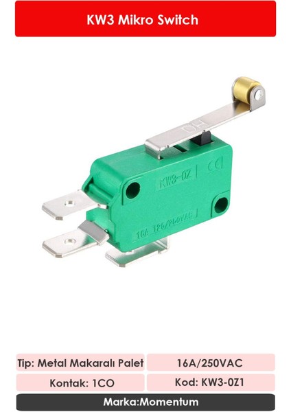 Mikro Switch Makaralı Palet No+Nc Kw3-Oz1 fiyatları