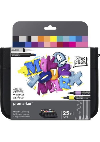 Promarker Modern Lettering Çantalı Set (25'li)