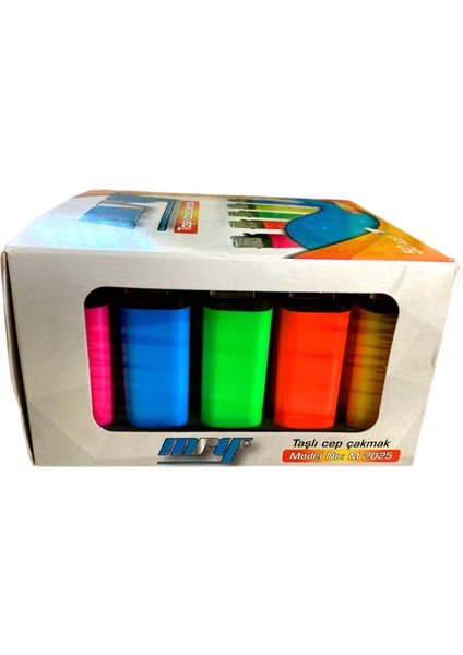 Taşlı Mat Büyük Boy Çakmak 50 Adet Doldurulabilir modelleri