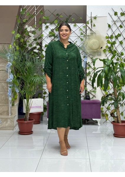 YS81007 Viskon Yasemin Elbise