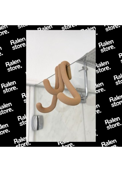 3`lü Havlu ve Bornoz Askılık | 10CM | Bej ( Yüksek Kalite 3D Baskı Pla ) modelleri