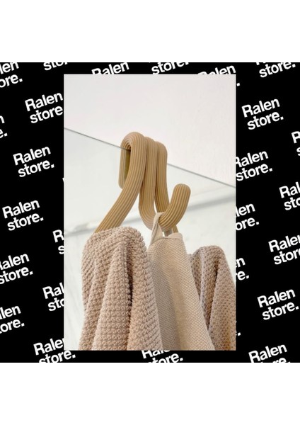 3`lü Havlu ve Bornoz Askılık | 10CM | Bej ( Yüksek Kalite 3D Baskı Pla ) indirimleri