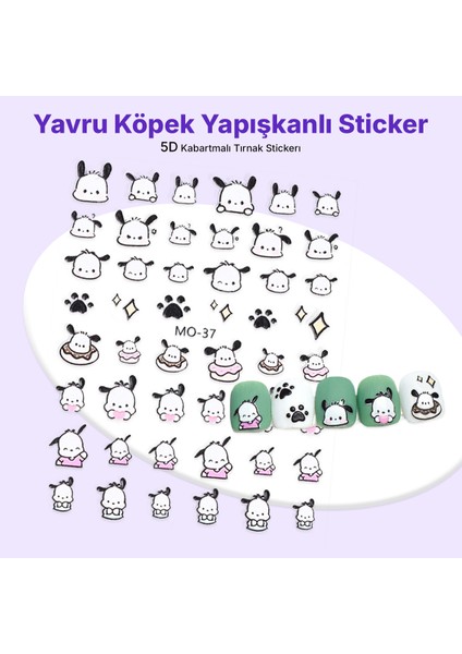 Stc-Mo-37 - Yavru Köpek Yapışkanlı Sticker
