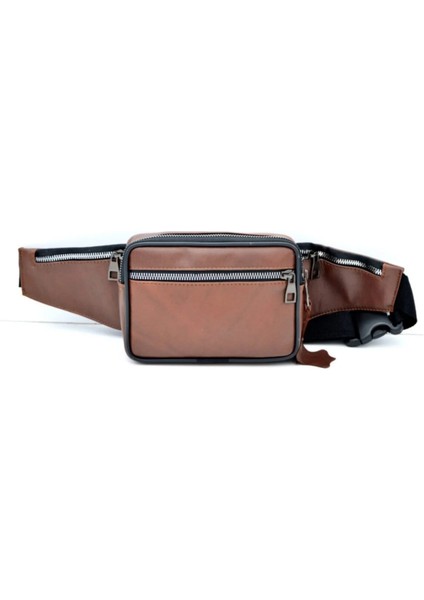 Spring Taba Hakiki Deri Bel Omuz Çantası