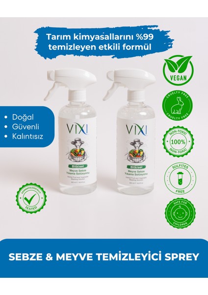 The Vixi Meyve Sebze Yıkama Solüsyonu 2' li