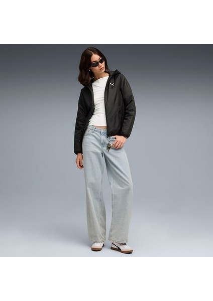 Essentials Light Padded Kadın Siyah Mont modelleri