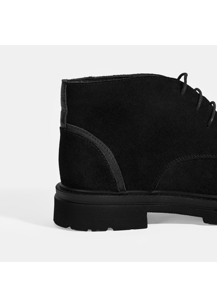 Erkek Siyah Bağcıklı Süet Bot