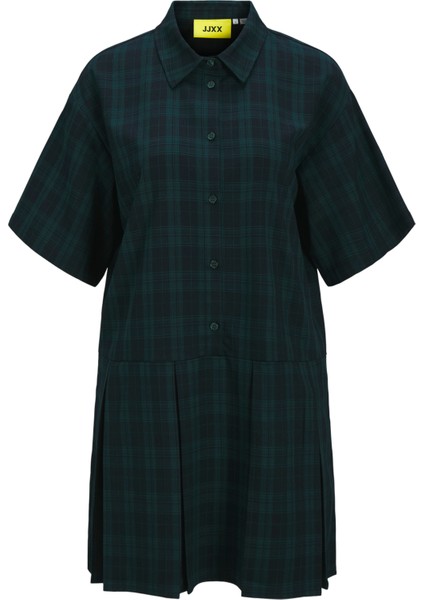 Kadin Rahat Kalip V-Yaka Kisa Elbise - Milla