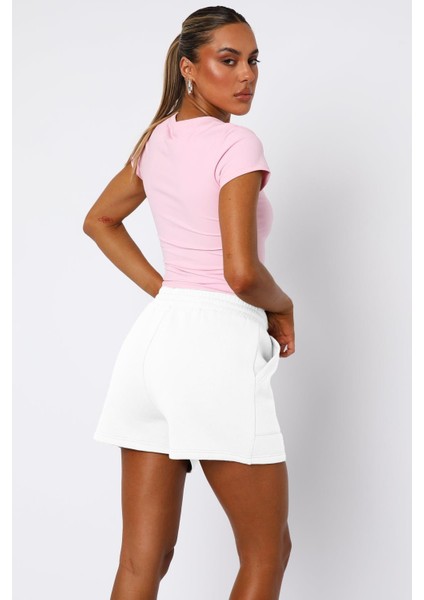 Beyaz Basic Kadın Şort MG2511 indirimleri