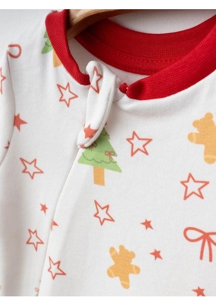 Bebek 3’lü Yılbaşı Temalı Şapkalı Organik Bebek Tulum Seti indirimleri