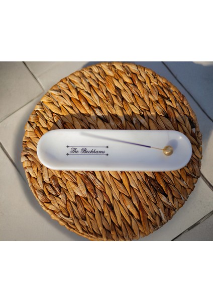 Dyana - Kişiselleştirilebilir 30 cm Lüks Mermer Tütsülük - Isim ve Tarih Yazılabilen Hediyelik Beyaz Mermer Tütsülük fiyatları