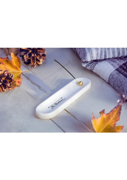 Dyana - Kişiselleştirilebilir 30 cm Lüks Mermer Tütsülük - Isim ve Tarih Yazılabilen Hediyelik Beyaz Mermer Tütsülük indirimleri