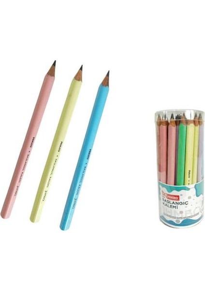 Siyah Jumbo Üçgen Ilk Kalemim Mikro Siyah Kalın Kurşun Kalem Başlagıç 3 Adet