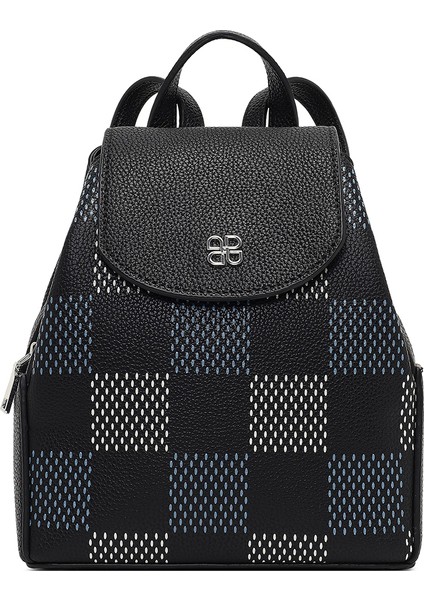 Kadın Siyah Baskılı Sırt Çantası 25SBD2550FT