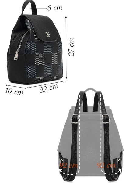 Kadın Siyah Baskılı Sırt Çantası 25SBD2550FT fiyatları