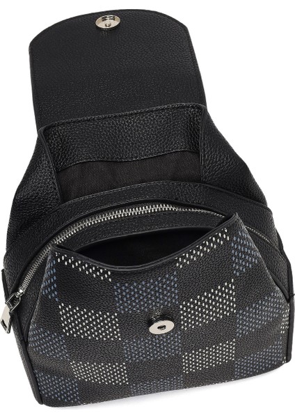 Kadın Siyah Baskılı Sırt Çantası 25SBD2550FT