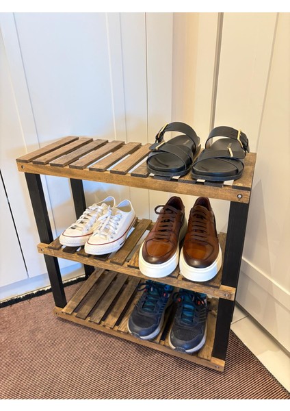 Ahşap Ayakkabılık 3 Katlı Ahşap Raf fiyatları