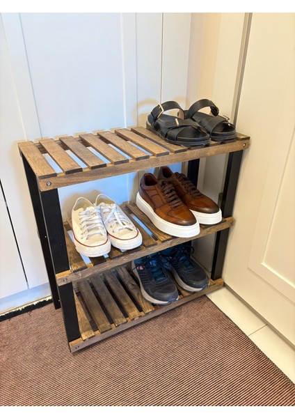 Ahşap Ayakkabılık 3 Katlı Ahşap Raf fırsatları