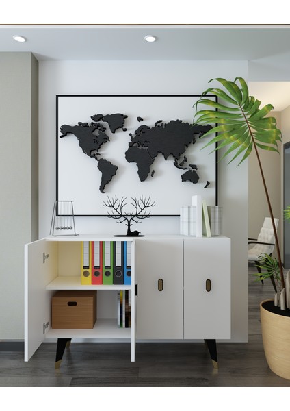 8168KM-32DD Konsol,kahve Köşesi,ayakkabılık,ofis Evrak Dolabı,mutfak Kiler Dolabı,tv Ünitesi-Ba