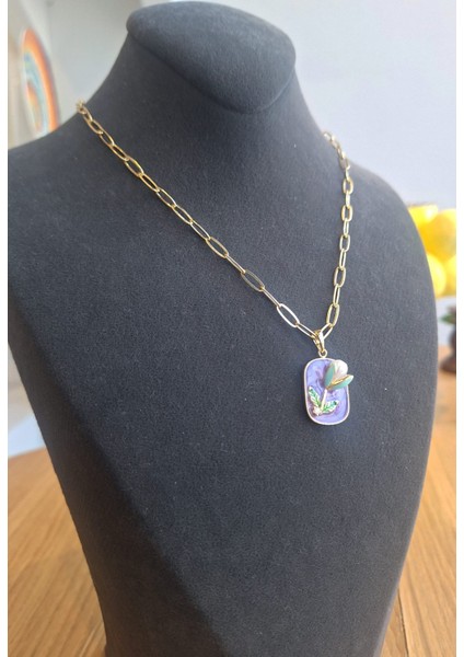 Mineli Inci Detaylı Gold Zincir Kolye – Çiçek ve Yaprak Tasarım fiyatları