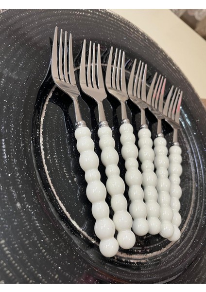 Incili 6 Kişilik Yemek Çatalı