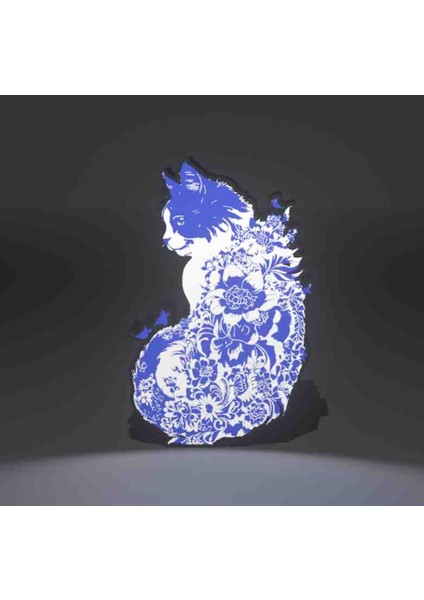 LED Işıklı Sanatsal Kedi