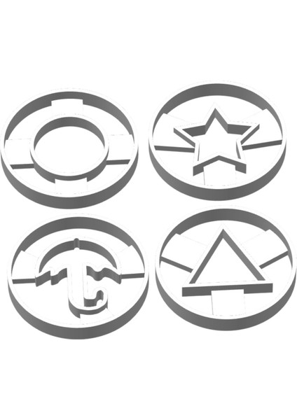 Squid Game Kurabiye Kalıbı 4 Adet modelleri