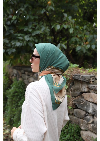 Halkalı Zincir Eşarp Mint