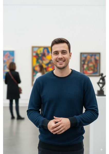 Erkek Kışlık Düğmeli Bisiklet Yaka Armalı Uzun Kollu Kırçıllı Rahat Kesim Likralı Şardonlu Pamuklu Dokuma Kazak fiyatları