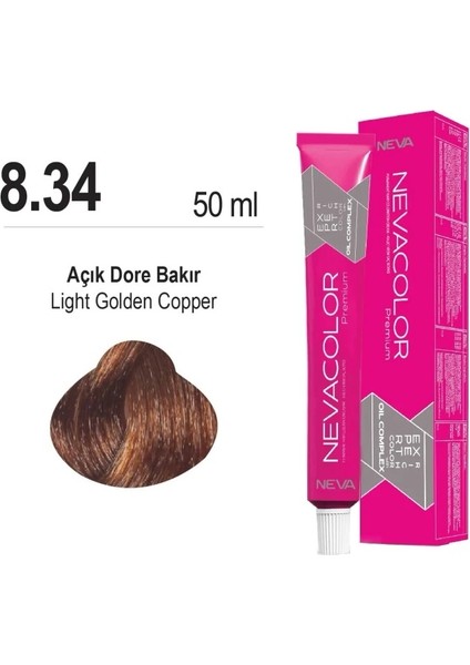 color Saç Boyası 8.34 Açık Dore Bakır