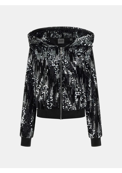 Sequins Kadın Siyah Aktif Sweatshirt V5BQ02K1922-JBLK