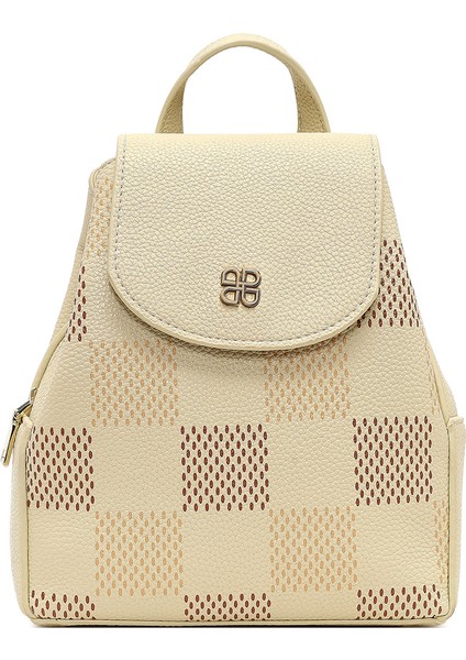 Kadın Bej Baskılı Sırt Çantası 25SBD2550FT modelleri