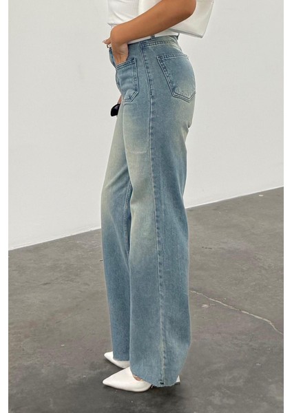 Açık Mavi Ön Cepli Kadın Jean Pantolon MG2500 fırsatları